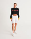 Spark Up - Black Women's Cropped Sweatshirt