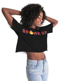 Spark Up - Black Women's Lounge Cropped Tee