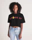 Spark Up - Black Women's Lounge Cropped Tee