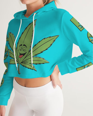 LOUD Tia Blue Women's Cropped Hoodie