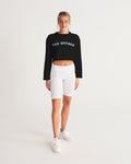 THB Varsity - Black Women's Cropped Sweatshirt