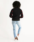 BLK w/ Red Trees Women's Bomber Jacket