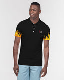 Spark Up - Black Men's Slim Fit Short Sleeve Polo