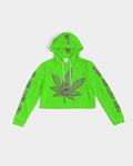 LOUD Liya Green Women's Cropped Hoodie