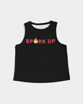 Spark Up - Black Women's Cropped Tank