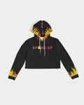 Spark Up - Black Women's Cropped Hoodie