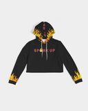 Spark Up - Black Women's Cropped Hoodie