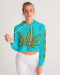 LOUD Tia Blue Women's Cropped Hoodie