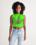 LOUD Liya Green Women's Twist-Front Tank
