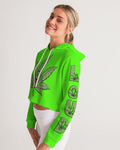 LOUD Liya Green Women's Cropped Hoodie