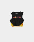Spark Up - Black Women's Twist-Front Tank