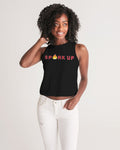 Spark Up - Black Women's Cropped Tank
