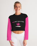 WDGAF - Pink Women's Cropped Sweatshirt