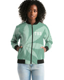 THB Varsity- Mint Women's Bomber Jacket