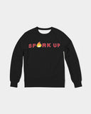 Spark Up - Black Men's Classic French Terry Crewneck Pullover