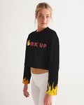 Spark Up - Black Women's Cropped Sweatshirt