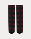 BLK w/ Red Trees Men's Socks