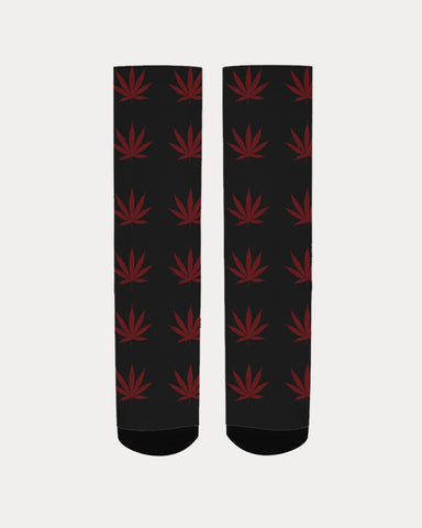 BLK w/ Red Trees Men's Socks