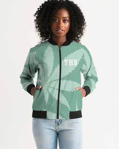 THB Varsity- Mint Women's Bomber Jacket