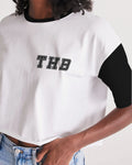 THB Varsity - Black Women's Lounge Cropped Tee