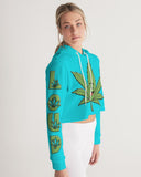 LOUD Tia Blue Women's Cropped Hoodie