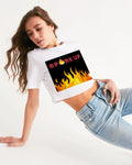 Spark Up - Black Women's Cropped Tee