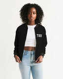 THB Varsity - Black Women's Bomber Jacket