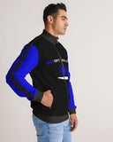 WDGAF - Blue Men's Stripe-Sleeve Track Jacket