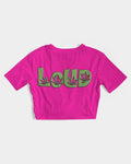 LOUD Patty Pink Women's Twist-Front Cropped Tee