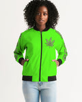 LOUD Liya Green Women's Bomber Jacket