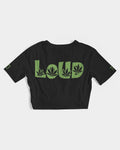 LOUD Women's Twist-Front Cropped Tee