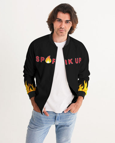 Spark Up - Black Men's Bomber Jacket