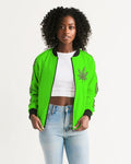 LOUD Liya Green Women's Bomber Jacket
