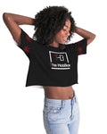 BLK w/ Red Trees Women's Lounge Cropped Tee