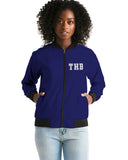 THB Varsity - Navy Women's Bomber Jacket