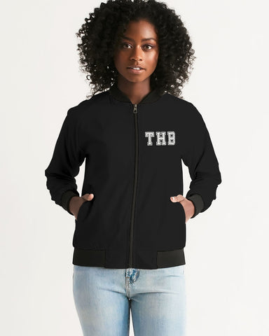 THB Varsity - Black Women's Bomber Jacket