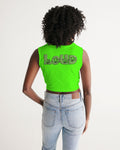 LOUD Liya Green Women's Twist-Front Tank
