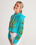 LOUD Tia Blue Women's Cropped Hoodie