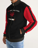 WDGAF - Red Men's Stripe-Sleeve Track Jacket