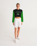 WDGAF - Green Women's Cropped Sweatshirt