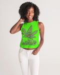 LOUD Liya Green Women's Cropped Tank