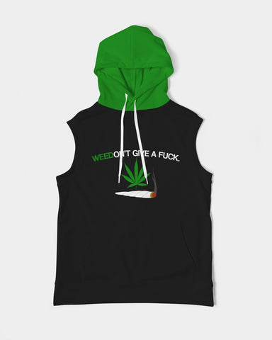 WDGAF - Green Men's Premium Heavyweight Sleeveless Hoodie