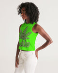 LOUD Liya Green Women's Cropped Tank