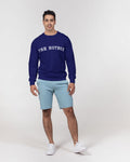 THB Varsity - Navy Men's Classic French Terry Crewneck Pullover