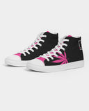 WDGAF - Pink Women's Hightop Canvas Shoe
