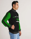 WDGAF - Green Men's Stripe-Sleeve Track Jacket